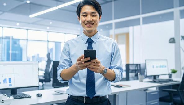 オフィスで働く日本人システムエンジニア オフィスで働く日本人システムエンジニアの写真