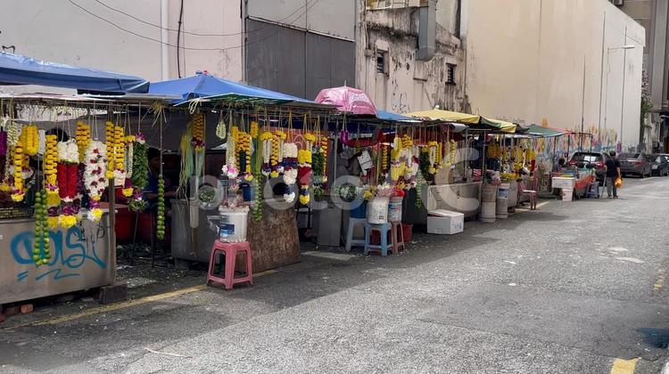 マレーシア風景 花屋,宗教,チャイナタウンの写真素材