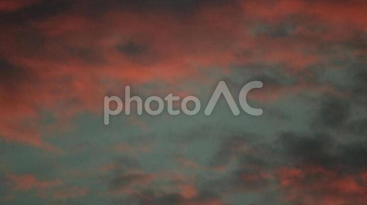 夕景、夕焼雲 ecology,garden,わびさびの写真素材