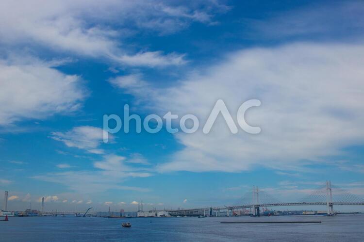 空と橋と海 橋,空,海の写真素材