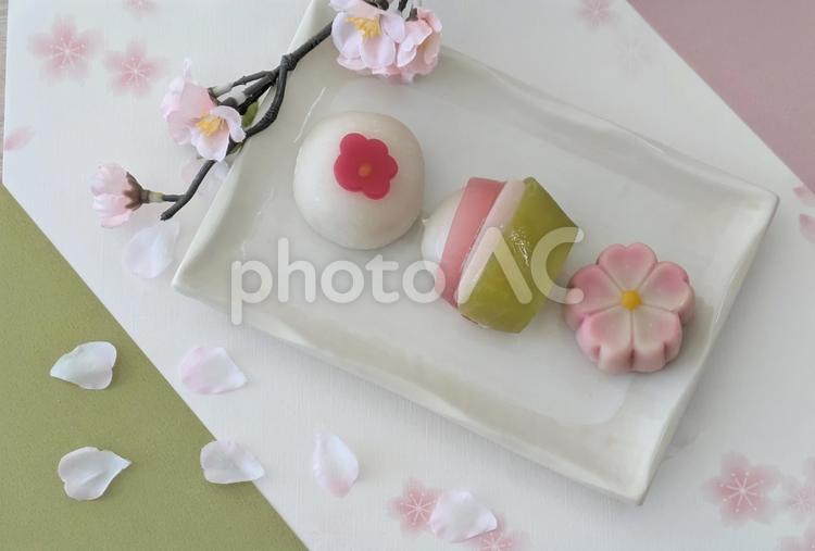 可愛い和菓子素材 和菓子,素材,可愛いの写真素材