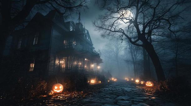 ハロウィンの幻想的な雰囲気 ハロウィンの幻想的な雰囲気の写真
