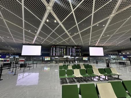 成田空港出発ロビー ターミナル,案内板,第1ターミナルの写真素材