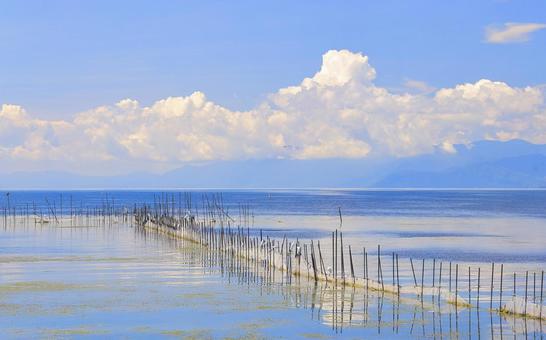 夏の終わりの琵琶湖 夏の終わりの琵琶湖 風景,自然,青空の写真素材