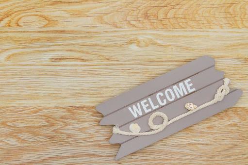 Photo, welcome, a sign, shop, 