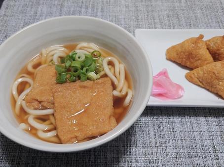 Udon and inari sushi, JPG