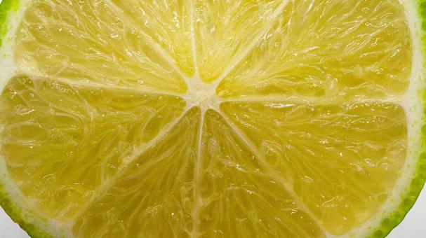 Macro shot of lime cross section (super close-up), JPG