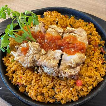 チキンジャンバラヤ チキンジャンバラヤ,プレート,ファミレスの写真素材