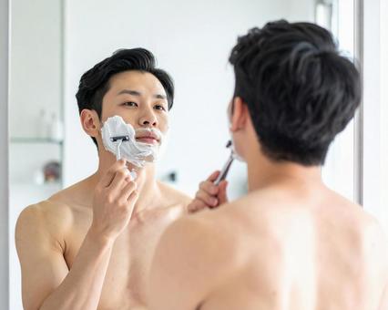 ひげを剃っていくの写真