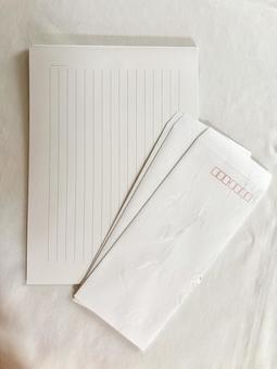 便箋と封筒(2) 便箋,封筒,文具の写真素材