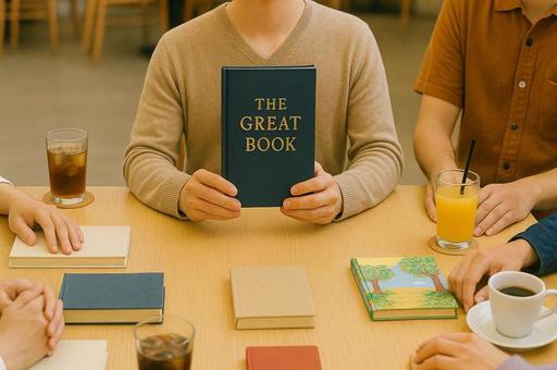 カフェで開かれるビブリオバトル型読書会 カフェで開かれるビブリオバトル型読書会の写真