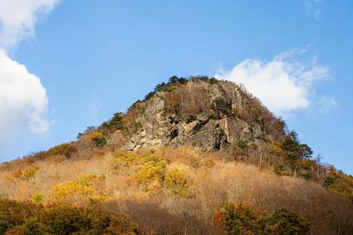 秋のゴリラ山⑴ 秋,紅葉,ゴリラ岩の写真素材