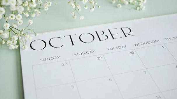 October October 10月,カレンダー,暦の写真素材