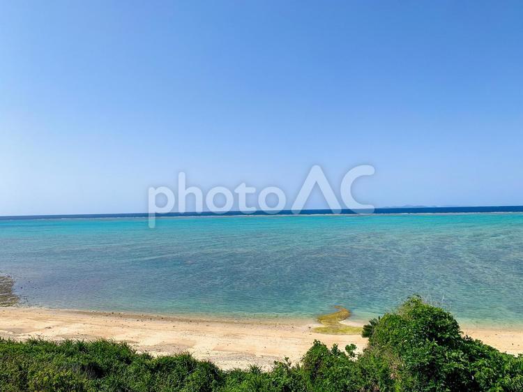 沖縄の海　今帰仁村 海,今帰仁村,砂浜の写真素材
