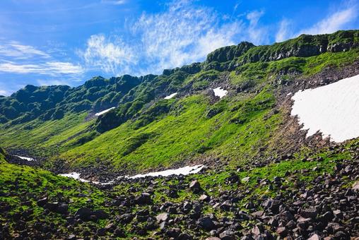 日本百名山の鳥海山の外輪山 日本百名山の鳥海山の外輪山の写真