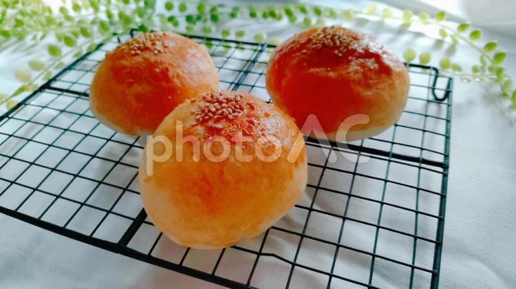 バンズ バンズ,ハンバーガー,パンの写真素材