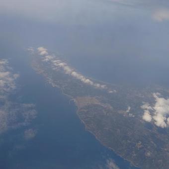上空から見た 上空から見た 空,天気,晴れの写真素材