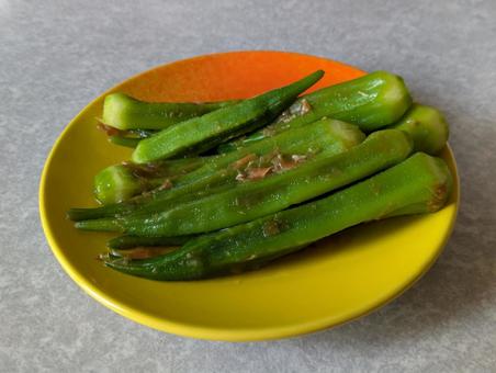 オクラのおひたし オクラ,おひたし,野菜の写真素材