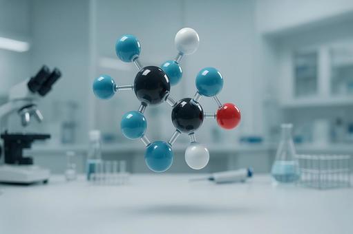 有機分子の模型の写真