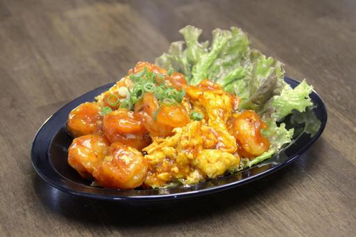 エビチリ 料理,食べ物,食事の写真素材