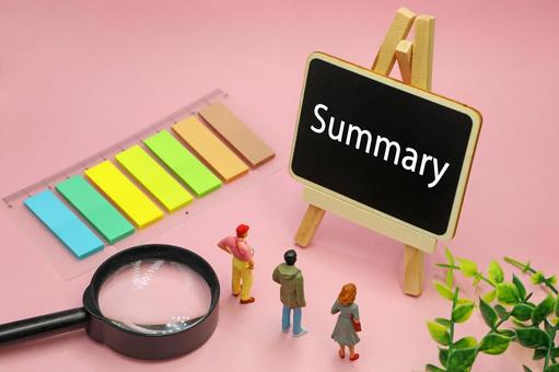 summaryの文字素材 summary,サマリー,まとめの写真素材