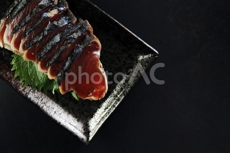 鰹のたたき盛り付け 鰹,たたき,刺身の写真素材