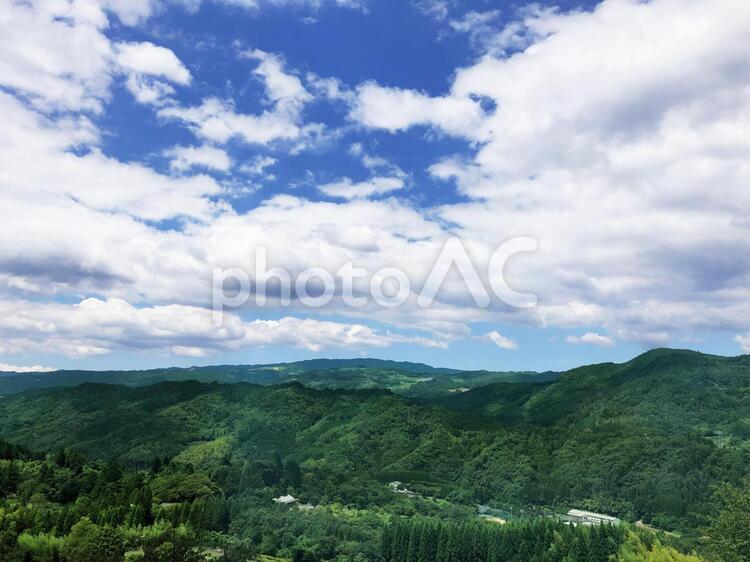 きれいな山の風景_03 山,空,自然の写真素材