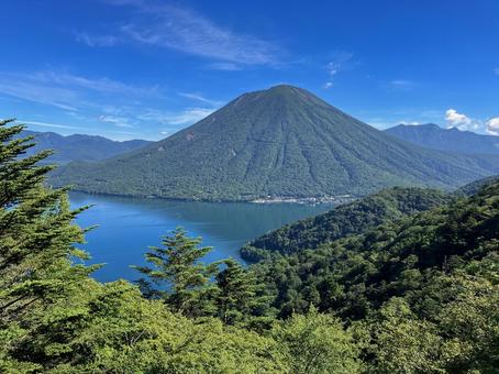 茶ノ木平展望所からの眺望 茶ノ木平展望所からの眺望 中禅寺湖,男体山,茶ノ木平展望所の写真素材