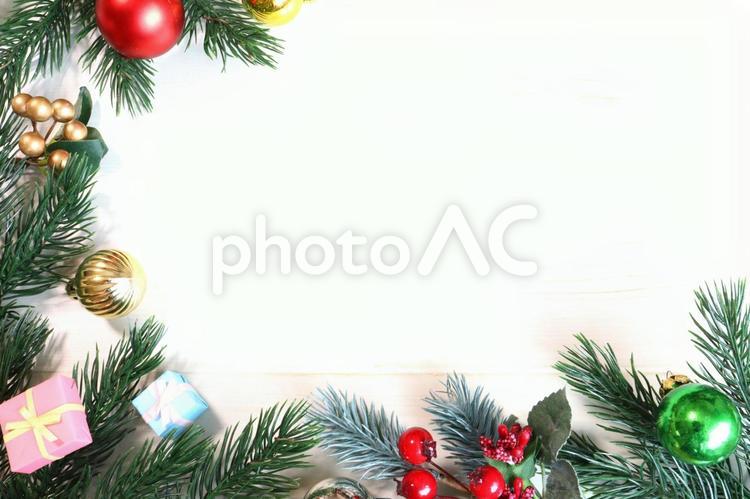クリスマスのイメージのフレーム クリスマス,クリスマスカード,フレームの写真素材