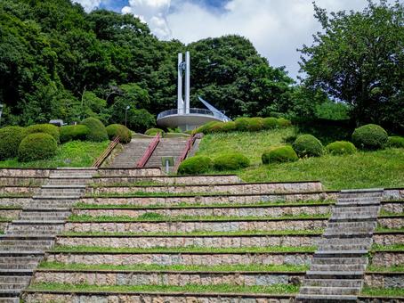 立石公園の展望台 立石公園,夏,公園の写真素材
