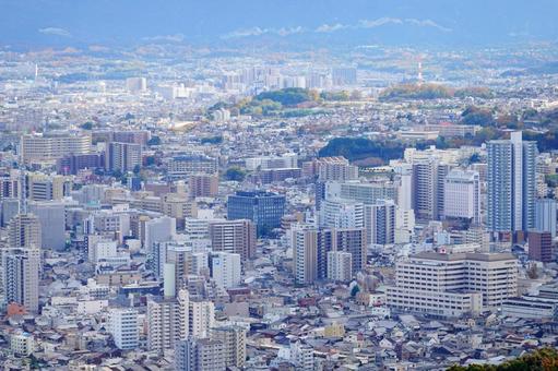 大津駅周辺の街並み 大津,大津市,大津駅の写真素材