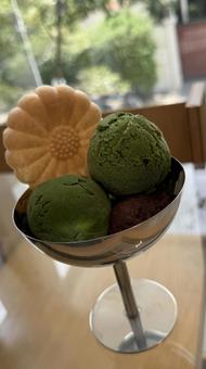 Photo, matcha, monaca, in the midst, 