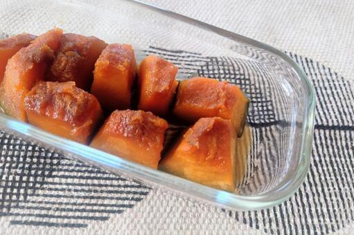 かぼちゃの煮物② かぼちゃ煮,南瓜,煮物の写真素材