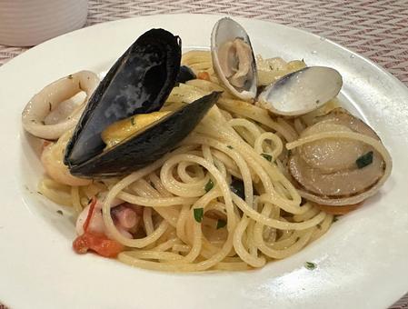海の幸のパスタ 海の幸のパスタ ペスカトーレビアンコ,美味しい,食べ物の写真素材