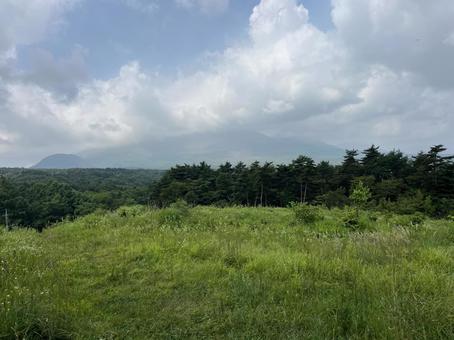 浅間牧場 浅間牧場 北軽井沢,浅間山,群馬の写真素材