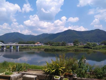 山と川と雲・日本の自然風景 山と川と雲・日本の自然風景の写真