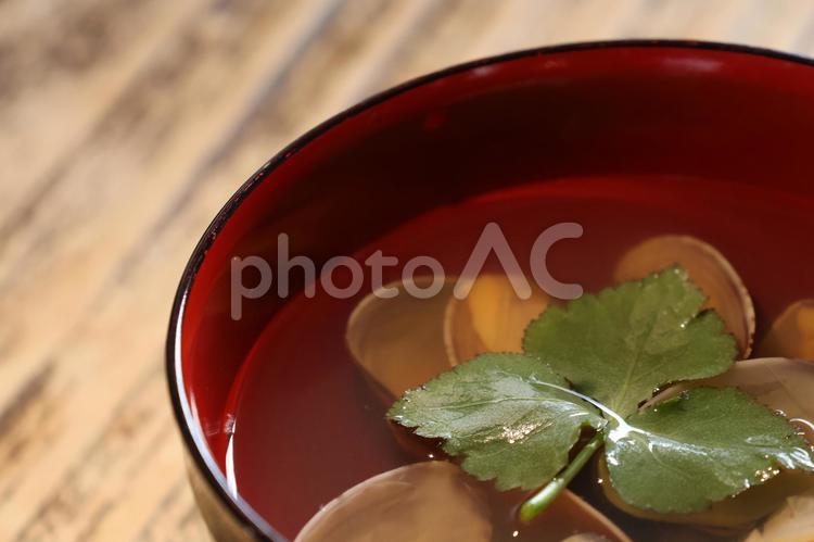 アサリのお吸い物イメージ お吸い物,アサリ,貝の写真素材