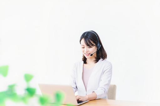 ライフスタイル 受付,案内,テレアポの写真素材