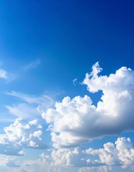 青い空に広がる白い雲 青い空に広がる白い雲の写真