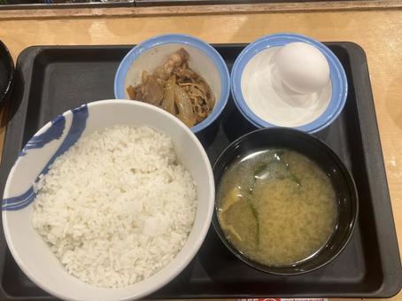 松屋朝食 松屋朝食の写真