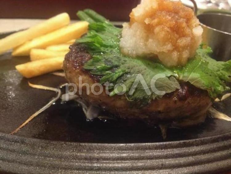 ハンバーグ ハンバーグ,和風ハンバーグ,ハンバーグランチの写真素材