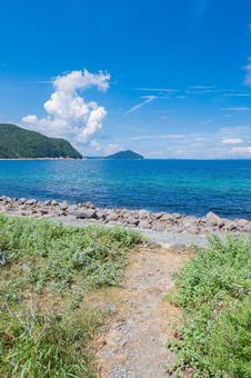 海岸沿いから眺める風景 海岸沿いから眺める風景 海,空,風景の写真素材