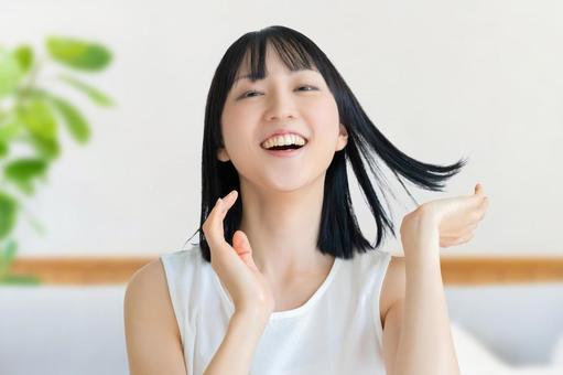 若い女性の美容イメージ 若い女性の美容イメージ 女性,美容,笑顔の写真素材