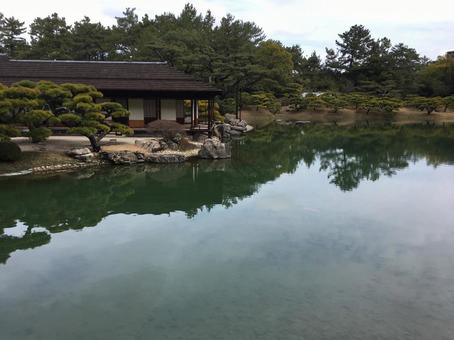日本庭園 池 日本庭園 池の写真