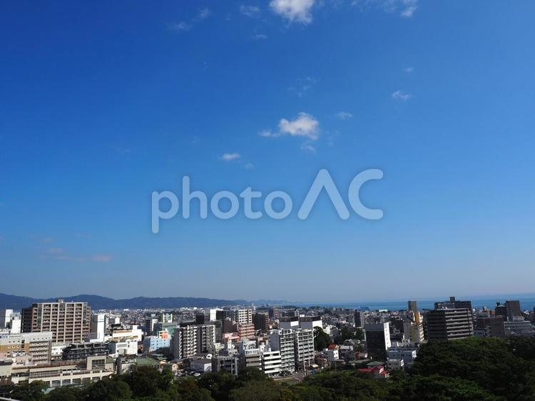 青空とまち 空,街,見下ろすの写真素材