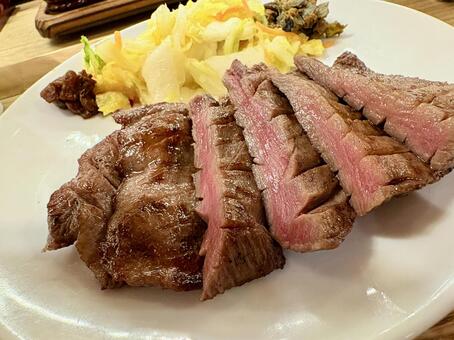 仙台で食べた牛タン 仙台,牛タン,名物の写真素材