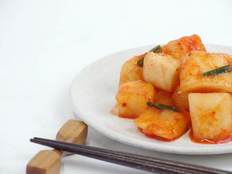 カクテキ キムチ 大根 漬物 カクテキ キムチ 大根 漬物の写真
