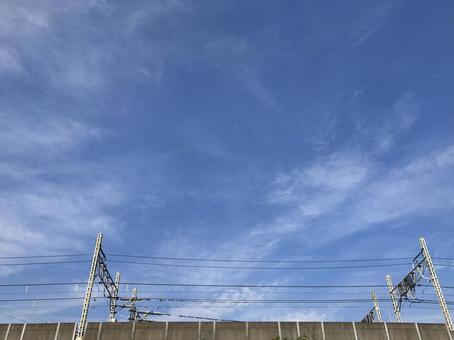 高架線と青空 高架線と青空 高架線,青空,自然の写真素材