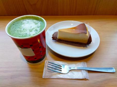 チーズケーキセット3 美味しい,ケーキ,カフェの写真素材