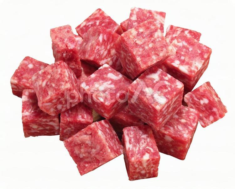 サイコロステーキ（PSD切抜用パス付き） サイコロステーキ,牛肉,ステーキの写真素材